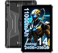 Tablette Incassable OUKITEL RT9 24Go+256GO 11000mAh Tablette Tactile Durcie 10.1'' Tablette Android 14 Dural SIM 4G/GPS/IP68 Noir
