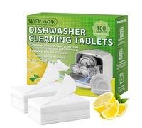 Tablette Lave Vaisselle Ecologique, Pastille Lave Vaisselle, Dishwasher Tablets, Nettoyant Pour Légumes et Fruits, Biodégradable, Végan et Sûr, Nettoyage Puissant, Dissolution Rapide, 100 Rinçages