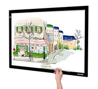 Tablette Lumineuse A2 avec Luminosité LED Réglable Précise, Contrôle Tactile avec Fonction Mémoire, Ultra-mince seulement 0,8 cm d'épaisseur, Adaptateur secteur européen fourni