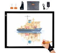 Tablette Lumineuse A3 Plus Pro 12V Table lumineux, Max 5390Lux, Bloc de copie pour Xray Artcraft Tatouage Aquarelle Copie Quilting Diamant Peinture, Sac/Clips/Gant et Alimentation européenne inclus