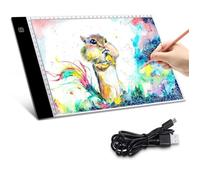 Tablette Lumineuse A4, 4.5MM Ultramince Gradation à trois vitesses LED avec Ligne d'échelle Précise USB Rechargeable LED Table