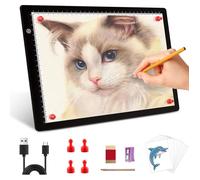 Tablette lumineuse A4 - FEBEST - Intensité variable - Câble Type-C - LED sans scintillement - 29,7 x 21 x 29,7 cm - Noir