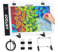 Tablette Lumineuse A4 Pour Broderie Diamant Luminosité Réglable Table Lumineuse Dessin avec Diamond 01-A4 Pad Léger BOITE