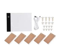 Tablette Lumineuse Dessin LED, Professionnel Mini Bloc Lumineux à LED pour Dessiner et Tracer, A6 avec 300 Feuilles, Plexiglas Ultra-Fin, Kit Complet pour Artistes, Enfants, Étudiants