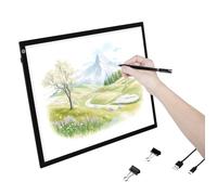 Tablette lumineuse LED A3-VEVOR-Table Lumineuse Dessin avec 3 Niveaux Luminosité Réglable, Tableau Dessin avec Câble USB-Noir