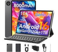 Tablette MICREAR 11'' 512 Go - Android 16 - 36Go RAM - WiFi 5G - Clavier Bluetooth et Housse