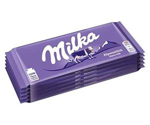 Tablette Milka - Au lait du Pays Alpin - Lot de 5x100gr