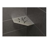 Tablette murale de douche Shelf- ES 2 CURVE - Coloris: blanc mat - En aluminium finition structurée - 195 x195 mm