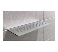 Tablette murale de douche Shelf-W-S1 - Coloris: inox brossé - En acier inoxydable - Dimensions: 300 x 115 mm - Modèle : floral
