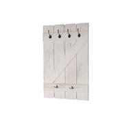 Tablette murale porte-tasse HWC-D13 6 crochets blanc shabby