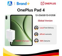 Tablette OnePlus Pad 4 mini PC version globale, Snapdragon 8 Elite Gen 5, batterie 13380 mAh, écran 3.4K True Color, chargeur original OnePlus 80W inclus. Dune Glow
