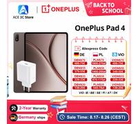 Tablette OnePlus Pad 4 mini PC version globale, Snapdragon 8 Elite Gen 5, batterie 13380 mAh, écran 3.4K True Color, chargeur original OnePlus 80W inclus. Dune Glow