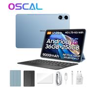 Tablette OSCAL Pad 100 Android 15 8+16/12+24GB 36GB RAM 256GB ROM 9000mAh 36+256+K2 bleu