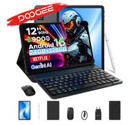 Tablette PC 2 en 1 DOOGEE Android 16 U12 12 pouces Gemini AI 24 Go (6+18) 128 Go Batterie 9000 mAh Prise en charge Widevine L1 Wifi Tablette noire UNIQUEMENT