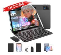 Tablette PC 2 en 1 DOOGEE U13 Android 16 Écran 13'' 32 Go (6 Go + 36 Go) 256 Go Batterie 11000 mAh Haut-parleurs quadruples UNISOC T7280 Widevine L1 6GB 256GB Gray Set