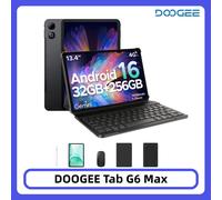 Tablette PC 2 en 1 DOOGEE Tab G6 Max Android 16 Gemini AI 13,4'' 32 Go 256 Go Batterie 11000 mAh 7,7 mm Widevine L1 Édition VIP Bleue