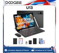 Tablette PC 2 en 1 DOOGEE U13, Android 16, écran 13'', 32 Go (6 Go + 36 Go), 256 Go, batterie 11000 mAh, quatre haut-parleurs, UNISOC T7280, Widevine L1 6GB 256GB Gray