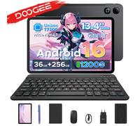 Tablette PC 2 en 1 DOOGEE U13 Pro Gemini AI, écran 13,4", Android 16, batterie 11000 mAh, 36 Go de RAM (6+30), 256 Go de ROM, Widevine L1, compatible Netflix, édition VIP avec clavier et souris VIP Ed