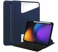 Tablette PC Sac à manches Étui compatible avec Xiaomi Mi Pad 7/7 Pro 11,2 pouces 2024, clavier sans fil détachable, support S Pen, support pivotant à 360 degrés, étui à rabat intelligent Compatible wi