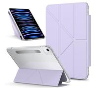 Tablette PC Sac à Manches Étui de Protection Fin et Amovible Compatible with iPad Pro 11 2018, Coque arrière Transparente Multi-Angles, Support Fin et résistant aux Chocs(Mor)