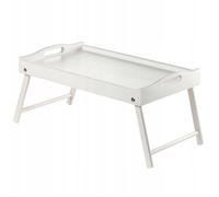 Tablette Petit-Déjeuner KADAX en Bois Blanc pour Ordinateur Portatif