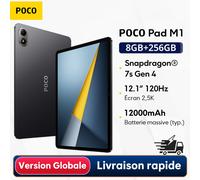 POCO Tablette Pad M1 – 8/256 Go – Écran 12,1" 2,5K/120Hz – Snapdragon 7s Gen 4 – Gris