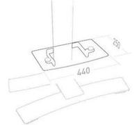 Erard Tablette en verre trempé Will pour Will 1400 XL et Will 1050 L Blanc