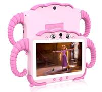 Tablette pour Enfant 7 Pouces Android Tablette Enfants avec WiFi Bluetooth ContrôLe Parental Logiciel Enfant Pré-Installé Quad Core 32Go ROM Tablette Tactile Educative Youtube Google Play (Rose)