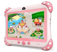 Tablette pour enfants 7" Wifi 32G Android 10 double caméra Jeux éducatifs Contrôle parental Tablette pour tout-petits avec logiciel pour enfants pré-installé YouTube Netflix (rose)
