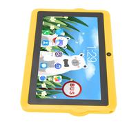 Tablette pour enfants de 7 pouces pour Android10 5G WIFI double bande 2 Go 32 Go 8 cœurs CPU double caméra tablette à haut-parleur unique avec support 100-240 V jaune prise américaine