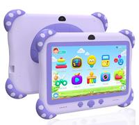 Tablette pour enfants de 7" pour enfants, tablettes WiFi 32G, Android, double caméra, contrôle parental avec application pour enfants, YouTube Netflix pré-installée (violet)