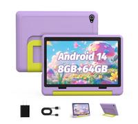 Tablette pour Enfants | Tablette Android 14 améliorée 10 Pouces avec étui | Octa Core | Carte 1tf 8 + 64go Extensible | Double caméra | contrôle Parental | kidoz | Baby - Sitting
