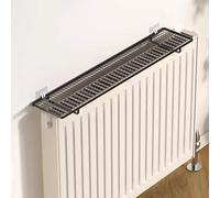 Tablette Radiateur Grillagée, Cache-radiateur, Fixation par Crochet Adhésif, Étagère D'intérieur, pour La Maison et le Bureau, Anthracite(White,10x45cm/4x18in)