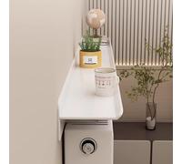 Tablette Radiateur sans Percer, Cache Chauffage avec Supports, Étagère Radiateurs en Alliage D'Aluminium Blanc pour Rangement, Décoration, Protection des Murs(100cm)