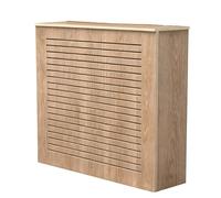 Tablette Radiateur Sans Percer Meuble Radiateur Multifonctionnel En PVC Imperméable Avec Ventilation À Lamelles Grande Capacité De Charge, Pour Salon Et Salle De Bain(Natural,100x80x20cm)