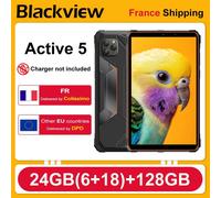 Tablette robuste Blackview Active 5 [sans chargeur UE] 6 Go + 128 Go 8,68'' Android 15 IPS 6600 mAh Doke AI 16 MP NFC Empreinte digitale noir