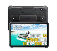 Tablette robuste Blackview Active 8 Pro, [No EU Charger] RAM extensible 16 Go (8 Go RAM physique + 8 Go RAM virtuelle), ROM 256 Go, très grande batterie 22000 mAh, écran HD 10,36 pouces, caméra 48 MP,