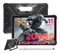Tablette Robuste HOTWAV R9 Ultra 5G 24(8+16)Go+512Go/2To Tablette etanche Android 15 11" 2K FHD+ 20080mAh Dual SIM/WiFi/GPS/OTG Noir