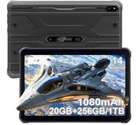 Tablette Robuste HOTWAV Tab R10 Pro 20Go+256Go 10.1"" FHD+ Batterie 10080mAh Tablette Tactile Android 14 Double SIM 4G/GPS Noir