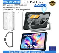 Tablette robuste Unihertz Projector 8849 Tank Pad Ultra, 260 Lumens, 1080P, 23400mAh, 5G, Android 15, Wifi, télémètre laser, 32+512 Go, Dimensity 8200, tablette intelligente, deux cartes SIM Set Three