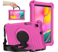 Tablette Sac, Étui Compatible avec Samsung Galaxy Tab A 8.0inch 2019 SM-T290 Case SM-T295 Case Antidérapante Léger Antichoc Housse de Protection Support, Béquille/Bandoulière (Rose Red)