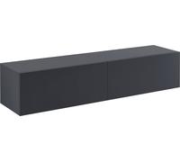 Tablette suspendue Gris foncé mat Armoire suspendue 140x33x30cm Meuble-paroi avec 2 étagères TV Lowboard Console suspendue [en.casa]