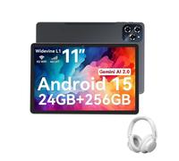 Tablette TABWEE 2025 W90 11 pouces Android 15, 24 Go de RAM, 256 Go de mémoire(2 To TF),Grand écran Widevide L1, Octa-core T615, 8000 mAh, Wi-Fi 5G, LET 4G, 18 W With 1*FitBuds H1 blanc