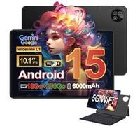 Tablette tactile-10,1"-Android 15-MICREAR-12Go LPDDR4-256Go ROM-Unisoc T310-Ensemble Clavier + Bookcover - Noir