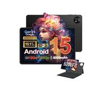 Tablette tactile-10,1"-Android 15-MICREAR-12Go LPDDR4-256Go ROM-Unisoc T310-Ensemble Clavier + Bookcover - Noir