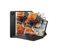 Tablette tactile - 10,1" - Android 15 - MICREAR - Mémoire 18Go (6+12) + 256Go (1To TF) - CPU Octa-Core Unisoc T310 - WiFi - Noir + Clavier