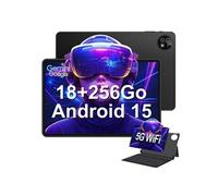 Tablette tactile 10,1"- Android 15 - MICREAR - Unisoc T310 Octa Core- 12Go LPDDR4 - 256Go/1To TF - Clavier + Bookcover - Noir