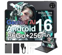 Tablette tactile 10,1""- Android 16 - MICREAR - Unisoc T310 Octa Core- 36Go RAM - 256Go/1To TF - Clavier + Bookcover