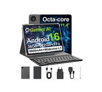 Tablette tactile 10,1"- Android 15 - MICREAR - Unisoc T310 Octa Core- 12Go RAM - 256Go/1To TF - Clavier + Bookcover