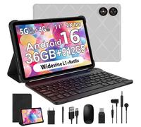 Tablette Tactile 11"" TIGERFU, Android 16, 36Go+512Go, 2000*1200, Octa-Core, 4G LTE/5GHz Wifi, 8000mAh, Avec clavier souris, Gris
